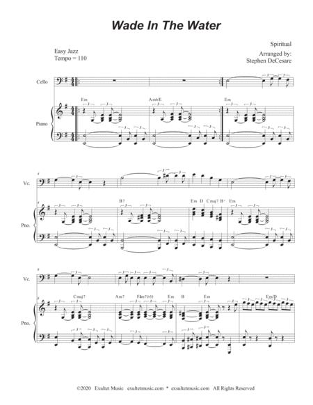 Wade In The Water For Cello Solo And Piano Page 2