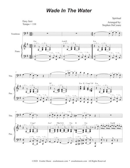 Wade In The Water For Trombone Solo And Piano Page 2