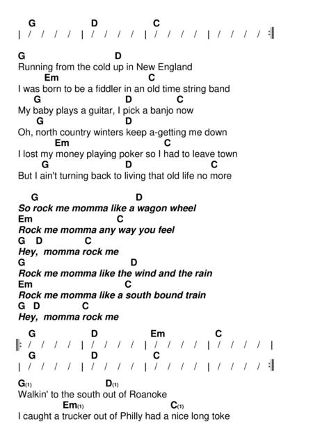 Wagon Wheel As Sung By Darius Rucker Page 2