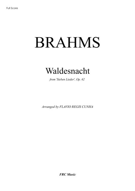 Waldesnacht From Sieben Lieder Op 62 For String Orchestra Page 2