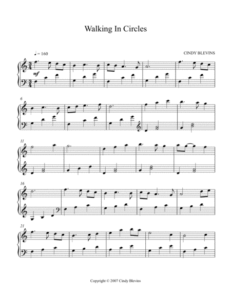Walking In Circles An Original Piano Solo From My Piano Book Balloon Ride Page 2