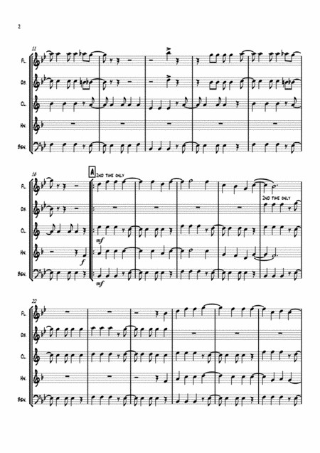 Walking On Sunshine Wind Quintet Page 2