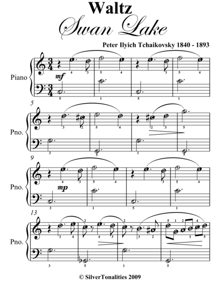 Waltz From Swan Lake Easiest Piano Sheet Music Page 2