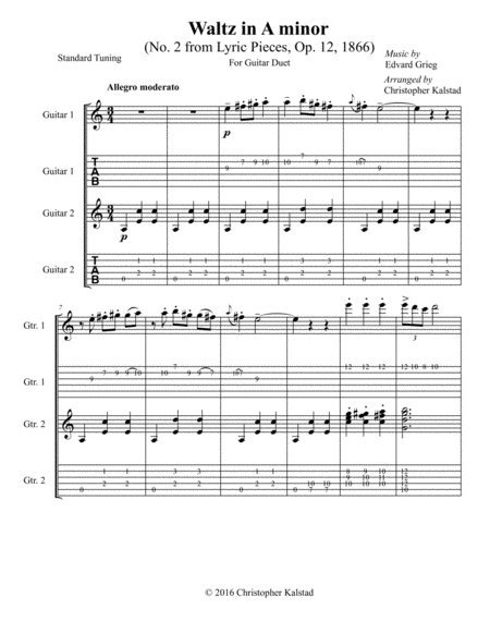 Waltz In A Minor Guitar Duet Page 2