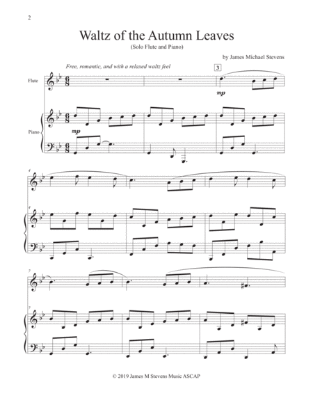 Waltz Of The Autumn Leaves Flute Piano Page 2