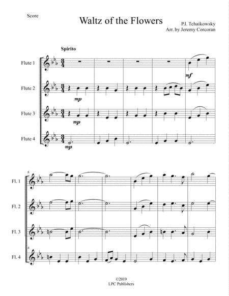Waltz Of The Flowers From The Nutcracker For Flute Quartet Page 2