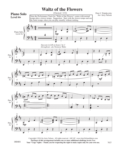 Waltz Of The Flowers Tchaikovsky 3 For 1 Piano Arrangements Page 2