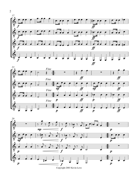 Waltz Op 241 No 44 Guitar Quartet Score And Parts Page 2