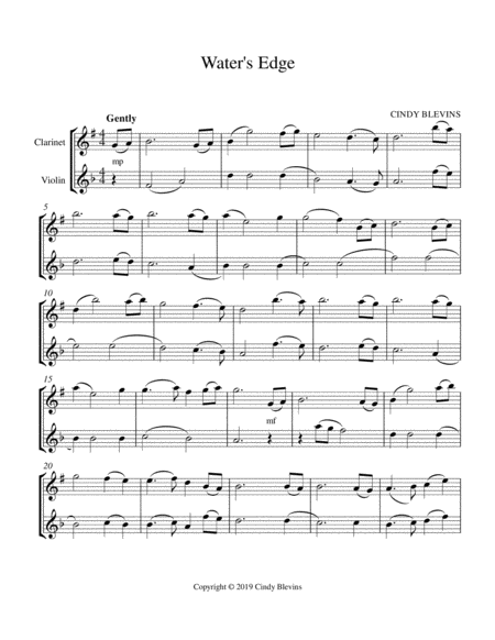 Waters Edge For Clarinet And Violin Page 2