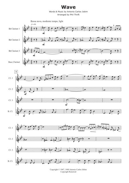 Wave For Clarinet Quartet Page 2