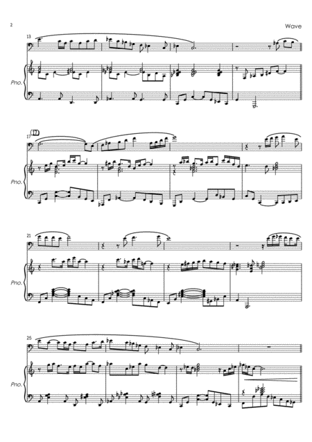 Wave Trombone And Piano Page 2