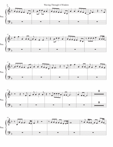 Waving Through A Window Piano Page 2