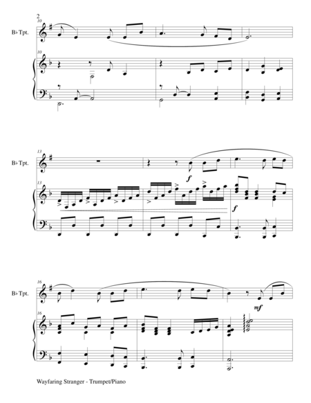 Wayfaring Stranger Bb Trumpet Piano And Trumpet Part Page 2