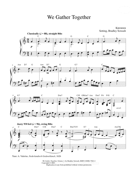 We Gather Together Solo Piano Page 2