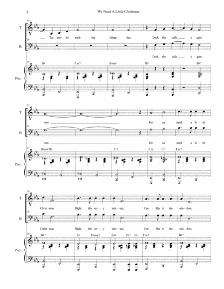 We Need A Little Christmas For 2 Part Choir Tb Page 2