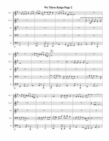 We Three Kings For Brass Quintet Page 2