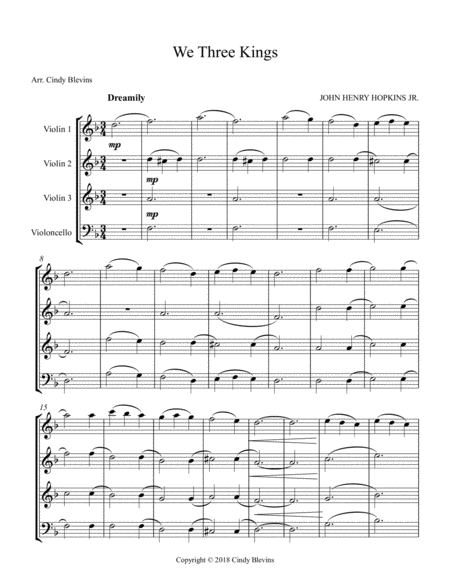 We Three Kings For Three Violins And Cello Page 2