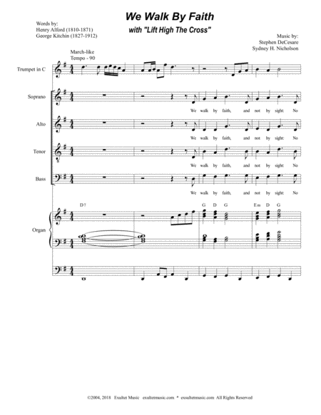 We Walk By Faith With Lift High The Cross Satb Page 2