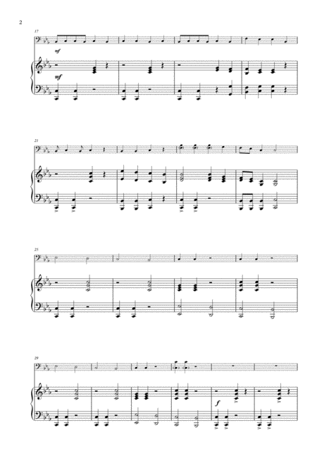 We Will Rock You For Easy Solo Trombone Euphonium Bass Clef In C And Piano Page 2