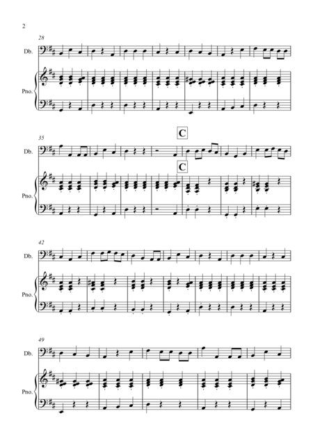 We Wish You A Merry Christmas For Double Bass And Piano Page 2