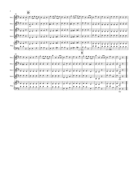 We Wish You A Merry Christmas For Violin Quartet Page 2