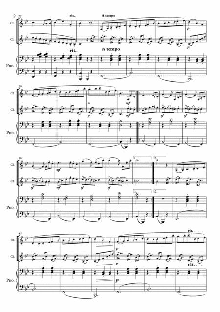 Weber Country Dance Clarinet Duo 2 Clarinets Clarinet Group Piano Page 2