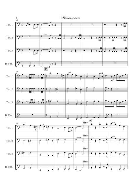 Wedding March For Trombone Quartet Page 2