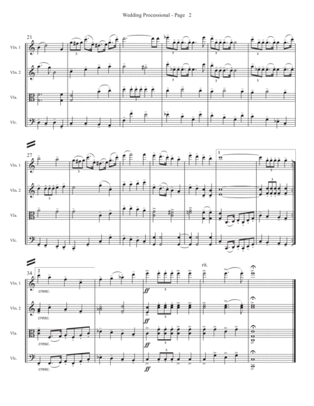 Wedding Processional From The Sound Of Music For String Quartet Page 2