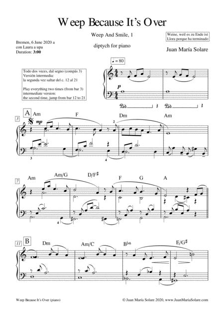 Weep And Smile Piano Solo Page 2