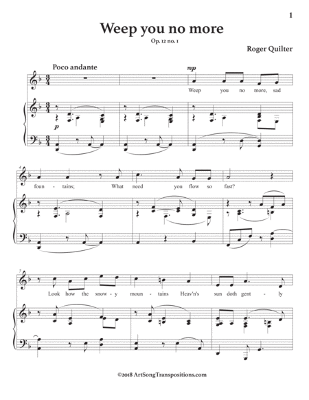 Weep You No More Op 12 No 1 D Minor Page 2