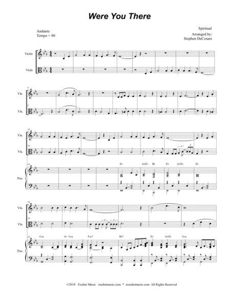 Were You There Duet For Violin And Viola Page 2