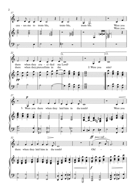 Were You There For Alto Solo Voice And Piano Page 2