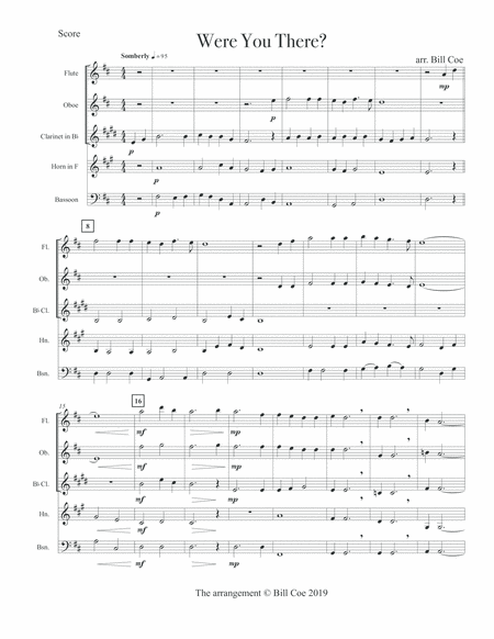 Were You There Woodwind Quintet Page 2