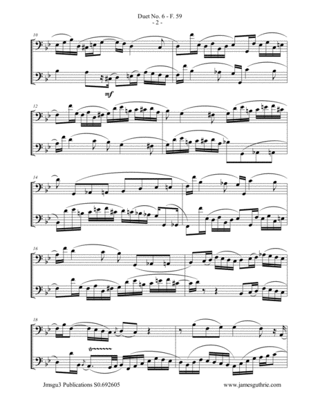 Wf Bach Duet No 6 For Bassoon Duo Page 2