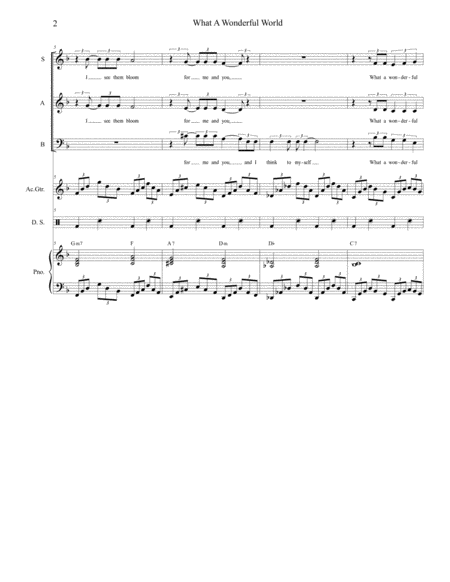 What A Wonderful World For Vocal Trio Sab Page 2