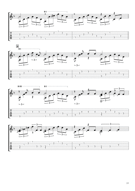 What A Wonderful World Solo Guitar Tablature Page 2