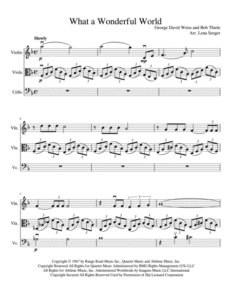 What A Wonderful World String Trio Page 2