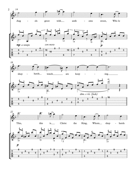What Child Is This Flute And Guitar Duet Page 2