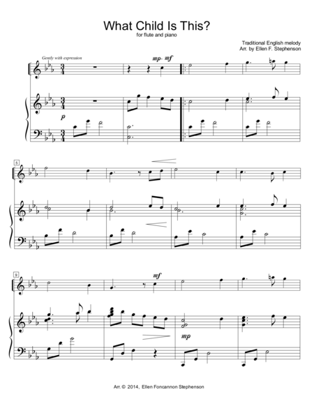 What Child Is This For Flute And Piano Page 2