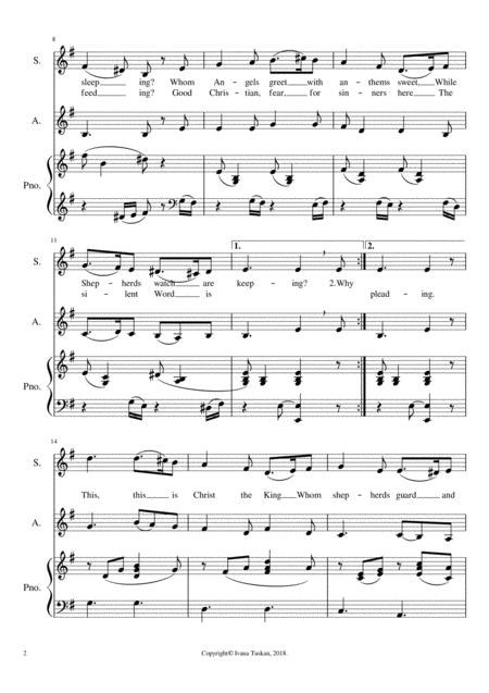What Child Is This For Sa And Piano E Minor Page 2
