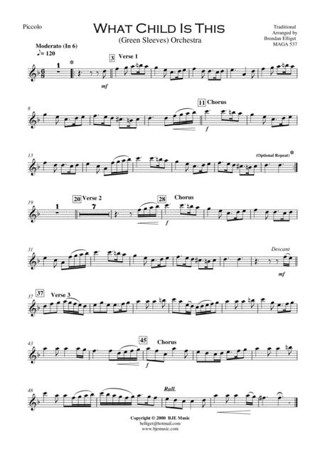 What Child Is This Green Sleeves Orchestra Score And Parts Pdf Page 2