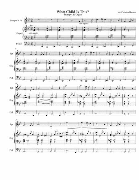 What Child Is This One Trumpet And Organ Page 2