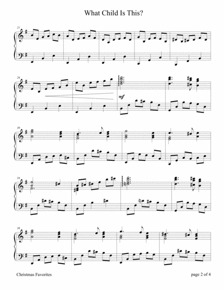What Child Is This Piano Solo Page 2