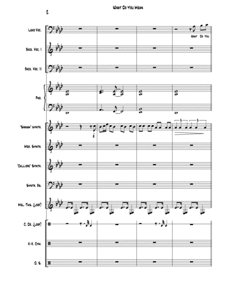 What Do You Mean Justin Bieber Full Score Set Of Parts Page 2