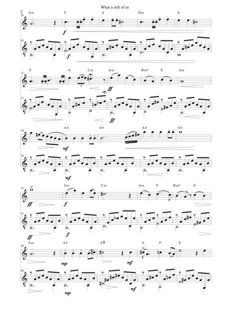 What Is Left Of Us For Flute And Guitar Page 2