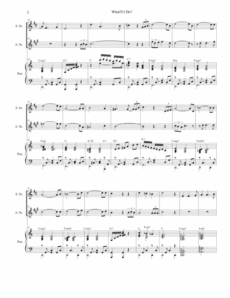 What Will I Do Duet For Soprano Alto Saxophone Page 2