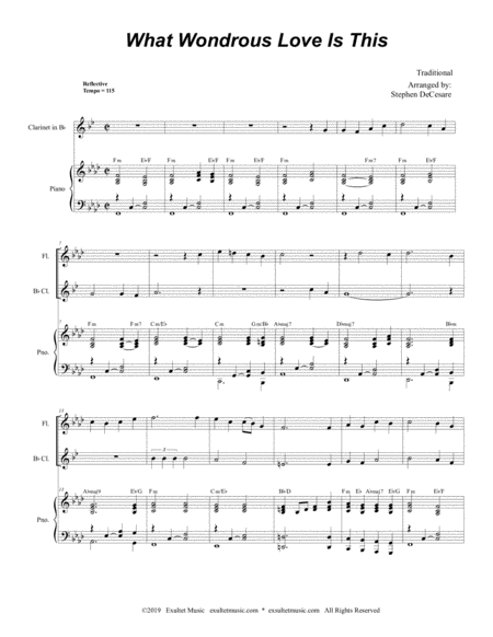 What Wondrous Love Duet For Flute And Bb Clarinet Page 2