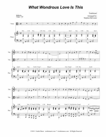 What Wondrous Love Duet For Violin And Viola Page 2