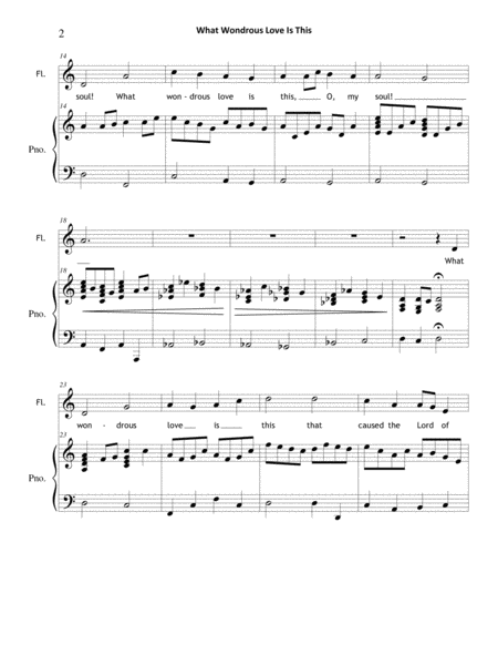 What Wondrous Love Is This Flute Piano Page 2