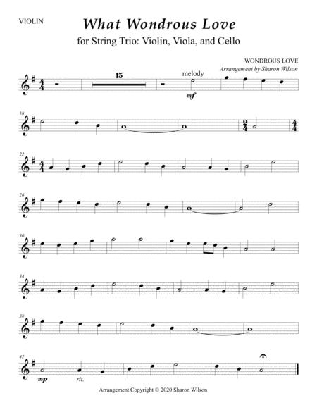 What Wondrous Love Is This For String Trio Violin Viola And Cello Page 2